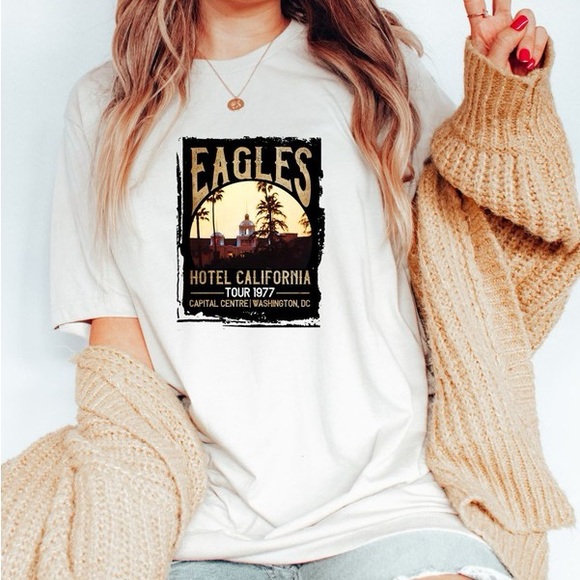 Eagles Graphic Hotel California Music Fest Tee - Picture 1 of 6